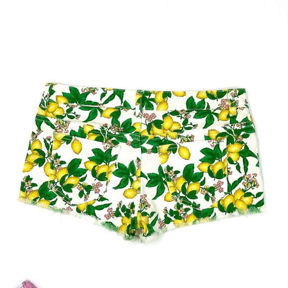 Victoria’s Secret London Jean Short Shorts Lemon Print Boyfriend Shorts Size 6 - Picture 4 of 10